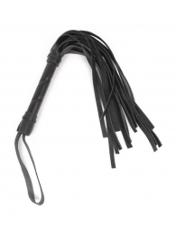 Черная плеть с черной ручкой Notabu - 37 см. - Notabu - купить с доставкой в Тюмени