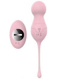 Нежно-розовые вагинальные шарики VAVA с пультом ДУ - S-HANDE