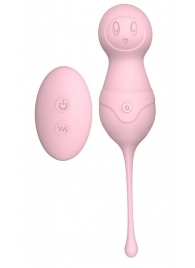 Нежно-розовые вагинальные шарики VAVA с пультом ДУ - S-HANDE