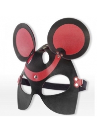 Черно-красная маска мышки из кожи - Sitabella - купить с доставкой в Тюмени
