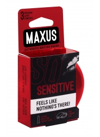 Ультратонкие презервативы в железном кейсе MAXUS Sensitive - 3 шт. - Maxus - купить с доставкой в Тюмени
