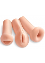 Комплект из 3 мастурбаторов All 3 Holes: вагина, анус, ротик - Pipedream - в Тюмени купить с доставкой