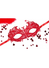 Красная ажурная текстильная маска  Андреа - Bior toys купить с доставкой