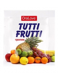 Пробник гель-смазки Tutti-frutti со вкусом тропических фруктов - 4 гр. - Биоритм - купить с доставкой в Тюмени