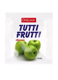 Пробник гель-смазки Tutti-frutti с яблочным вкусом - 4 гр. - Биоритм - купить с доставкой в Тюмени