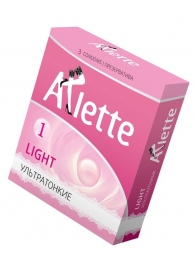 Ультратонкие презервативы Arlette Light - 3 шт. - Arlette - купить с доставкой в Тюмени