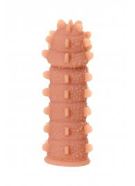 Телесная реалистичная насадка KOKOS Extreme Sleeve 04 с дополнительной стимуляцией - 12,7 см. - KOKOS - в Тюмени купить с доставкой