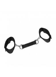 Черные наручники на липучках с креплением на карабинах - Джага-Джага - купить с доставкой в Тюмени