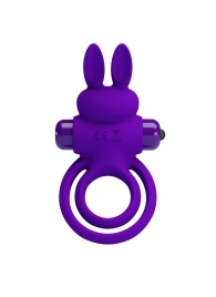 Фиолетовое эрекционное кольцо с вибростимуляцией клитора Vibrant Penis Ring III - Baile - в Тюмени купить с доставкой