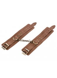 Коричневые кожаные наручники Maya - Rebelts - купить с доставкой в Тюмени