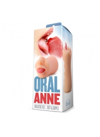 Телесный мастурбатор-ротик с язычком Oral Anne - Blush Novelties - в Тюмени купить с доставкой