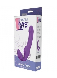 Фиолетовый безремневой вибрострапон DOUBLE DIPPER - Dream Toys - купить с доставкой в Тюмени