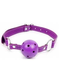 Фиолетовый кляп-шарик на регулируемом ремешке с кольцами - Секс-кукла с вибрирующей вагиной и анусом Jamie Lynn CyberSkin Vibrating Doll with Pussy   Ass - купить с доставкой в Тюмени