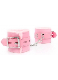 Розовые мягкие наручники на регулируемых ремешках - Notabu - купить с доставкой в Тюмени