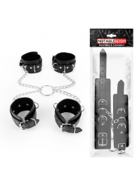 Комплект наручников и оков на металлических креплениях с кольцом - Notabu - купить с доставкой в Тюмени