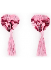Розовые пэстисы-сердечки с кисточками - Notabu купить с доставкой