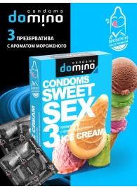 Презервативы для орального секса DOMINO Sweet Sex с ароматом мороженого - 3 шт. - Domino - купить с доставкой в Тюмени