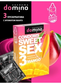 Презервативы для орального секса DOMINO Sweet Sex с ароматом манго - 3 шт. - Domino - купить с доставкой в Тюмени