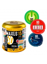 Презервативы с точками и рёбрами в металлическом кейсе MAXUS Special - 15 шт. - Maxus - купить с доставкой в Тюмени