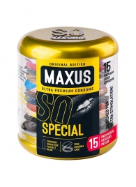 Презервативы с точками и рёбрами в металлическом кейсе MAXUS Special - 15 шт. - Maxus - купить с доставкой в Тюмени