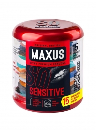 Ультратонкие презервативы в металлическом кейсе MAXUS Sensitive - 15 шт. - Maxus - купить с доставкой в Тюмени