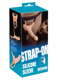 Силиконовый полый страпон на ремнях Silicone Strap-on - 16 см. - Orion - купить с доставкой в Тюмени