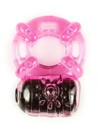 Розовое эрекционное кольцо c вибропулей - Brazzers - в Тюмени купить с доставкой