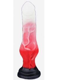 Бело-красный фаллоимитатор  Оборотень mini  - 20,5 см. - Erasexa - купить с доставкой в Тюмени