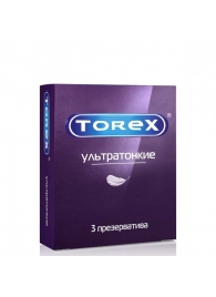 Презервативы Torex  Ультратонкие  - 3 шт. - Torex - купить с доставкой в Тюмени