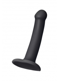 Черный фаллос на присоске Silicone Bendable Dildo S - 17 см. - Strap-on-me - купить с доставкой в Тюмени