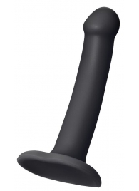 Черный фаллос на присоске Silicone Bendable Dildo S - 17 см. - Strap-on-me - купить с доставкой в Тюмени