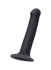 Черный фаллос на присоске Silicone Bendable Dildo M - 18 см. - Strap-on-me - купить с доставкой в Тюмени