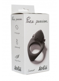 Черное эрекционное виброкольцо Pure Passion Sunset - Lola Games - в Тюмени купить с доставкой