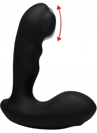 Черный стимулятор простаты Alpha-Pro 7X P-Milker Silicone Prostate Stimulator with Milking Bead - XR Brands - в Тюмени купить с доставкой