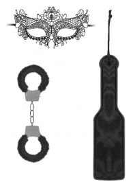 Черный игровой набор Introductory Bondage Kit №4 - Shots Media BV - купить с доставкой в Тюмени