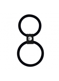 Чёрное двойное эрекционное кольцо Dual Rings Black - Dream Toys - в Тюмени купить с доставкой