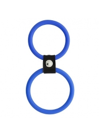 Синее двойное эрекционное кольцо Dual Rings Blue - Dream Toys - в Тюмени купить с доставкой