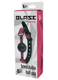 Черно-розовый кляп-шарик с отверстиями BALL GAG - Dream Toys - купить с доставкой в Тюмени