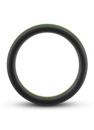 Черно-зеленое эрекционное кольцо Silicone Go Pro Cock Ring - Blush Novelties - в Тюмени купить с доставкой