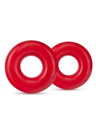 Набор из 2 красных эрекционных колец DONUT RINGS OVERSIZED - Blush Novelties - в Тюмени купить с доставкой