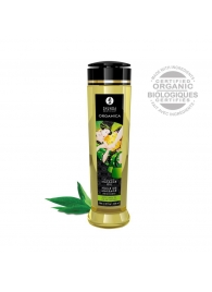 Массажное масло Organica с ароматом зеленого чая - 240 мл. - Shunga - купить с доставкой в Тюмени