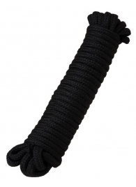 Черная текстильная веревка для бондажа - 1 м. - Штучки-дрючки - купить с доставкой в Тюмени