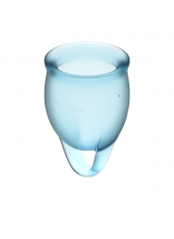 Набор голубых менструальных чаш Feel confident Menstrual Cup - Satisfyer - купить с доставкой в Тюмени
