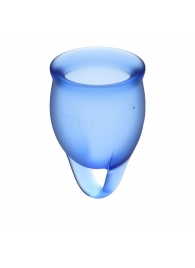 Набор синих менструальных чаш Feel confident Menstrual Cup - Satisfyer - купить с доставкой в Тюмени