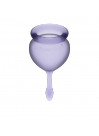 Набор фиолетовых менструальных чаш Feel good Menstrual Cup - Satisfyer - купить с доставкой в Тюмени
