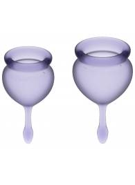 Набор фиолетовых менструальных чаш Feel good Menstrual Cup - Satisfyer - купить с доставкой в Тюмени