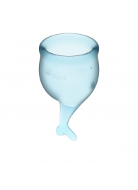 Набор голубых менструальных чаш Feel secure Menstrual Cup - Satisfyer - купить с доставкой в Тюмени