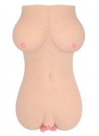 Телесный вибромастурбатор-вагина Clara OnaHole с имитацией груди - KOKOS - в Тюмени купить с доставкой