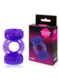 Фиолетовое эрекционное кольцо в двумя вибропулями - Erowoman-Eroman - в Тюмени купить с доставкой