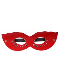 Красная маска CLASSIC с заклёпками - Eroticon - купить с доставкой в Тюмени